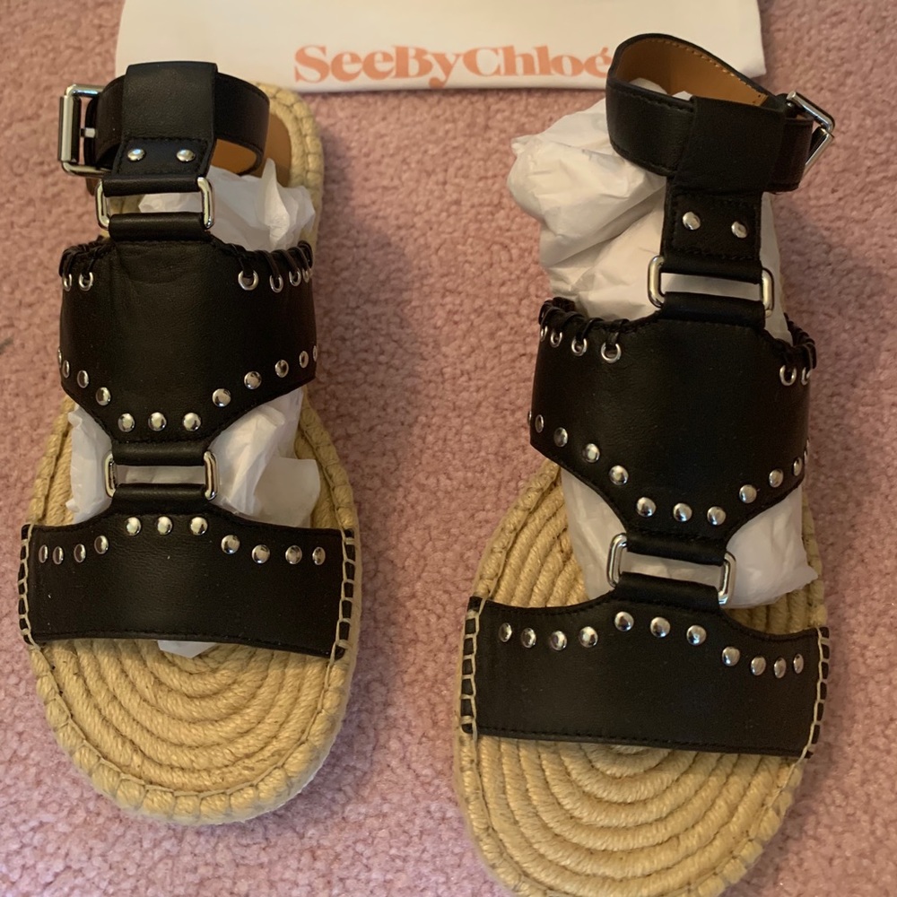 See by Chloe leather ankle strap sandals
